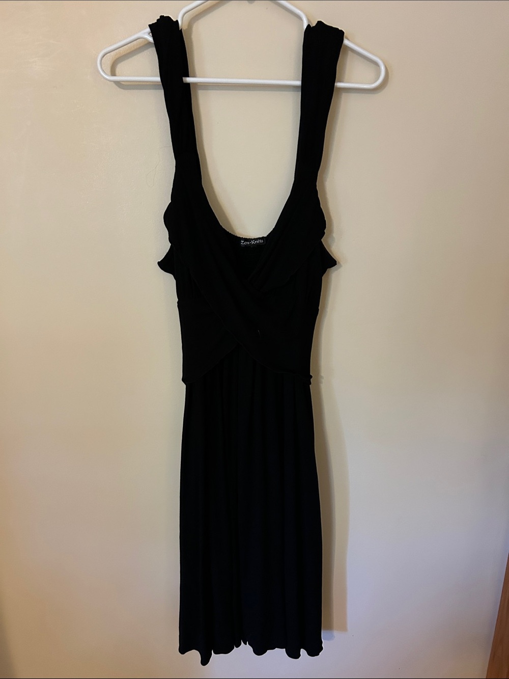 Zen-knits Elegant Black Sleeveless Women's Dress 1X